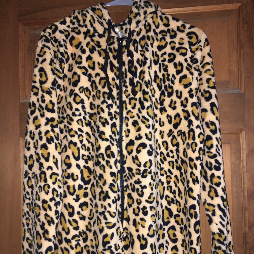 Cheetah print pj onesie!